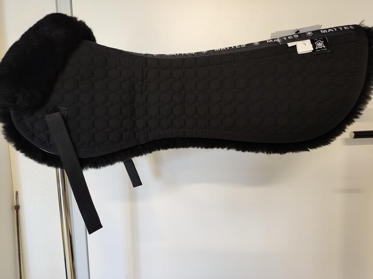 Tapis de selle Angel en cuir d'agneau - dressage, blanc